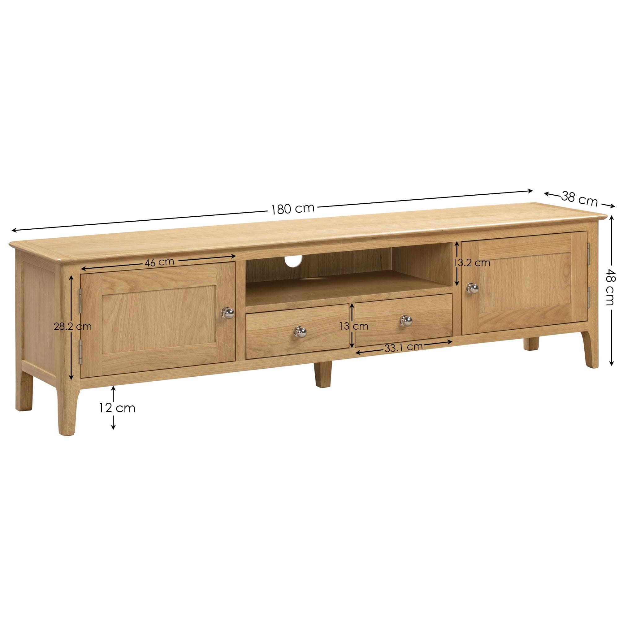 Julian Bowen TV Unit Cotswold Widescreen TV Unit Bed Kings