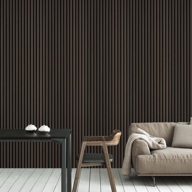Bed Kings Wall Panels Acoustic Slatted Wall Panel - Smoked Oak Bed Kings