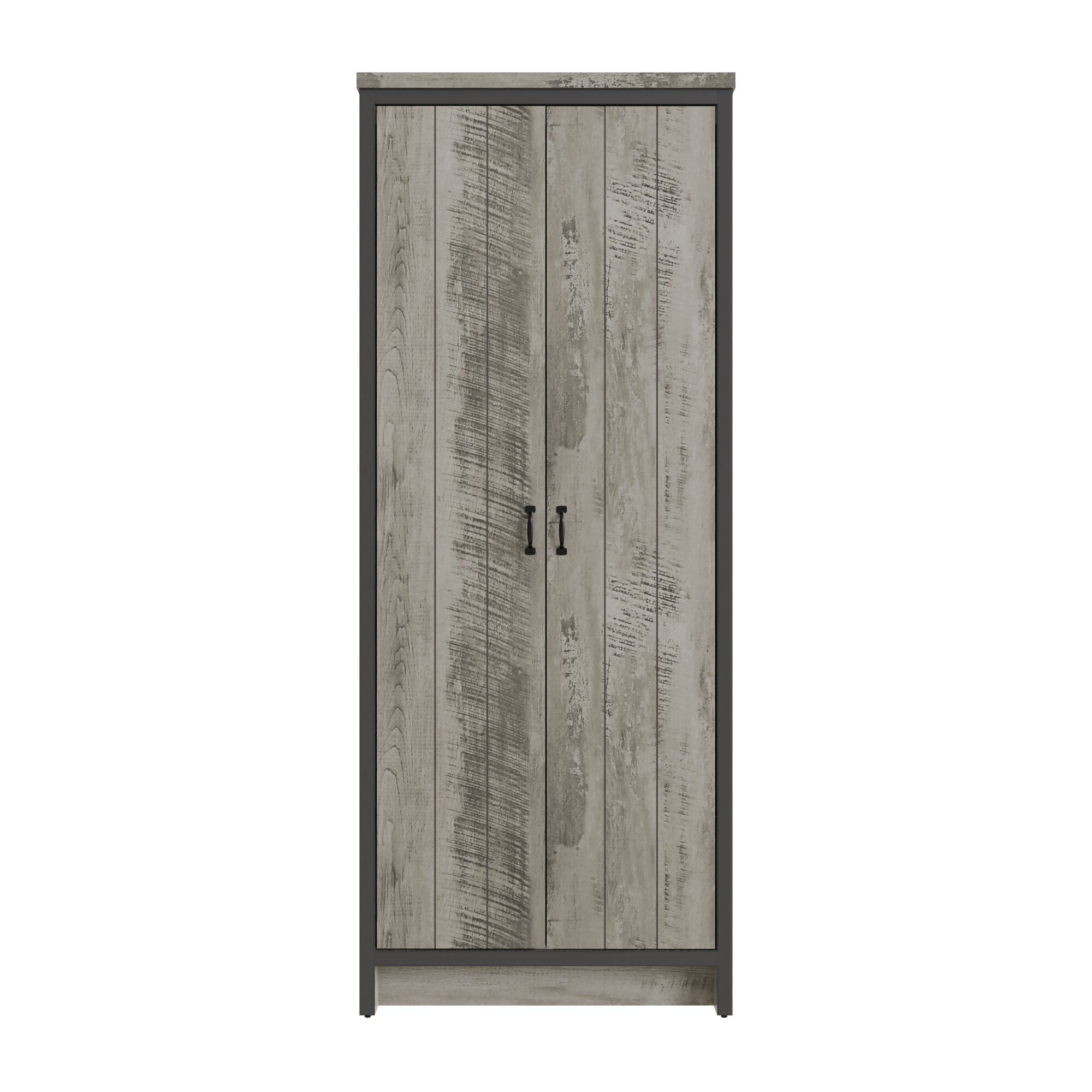GFW Wardrobe Boston 2 Door Wardrobe Grey Bed Kings