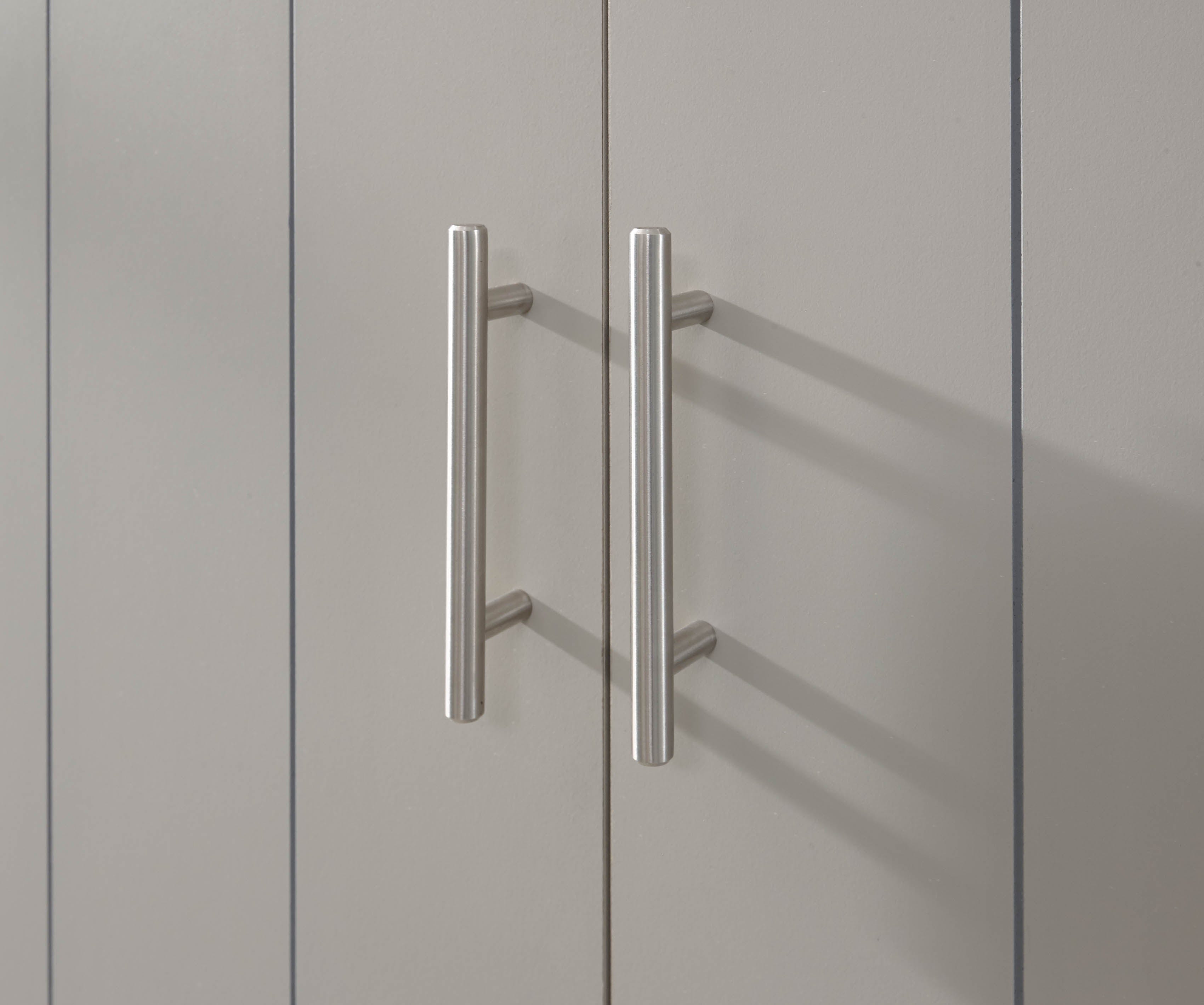 GFW Wardrobe Kendal 2 Door 1 Drawer Wardrobe Grey Bed Kings