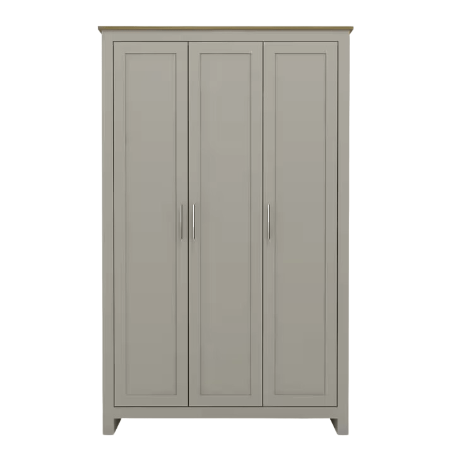 GFW Wardrobe Lancaster 3 Door Wardrobe Grey Bed Kings