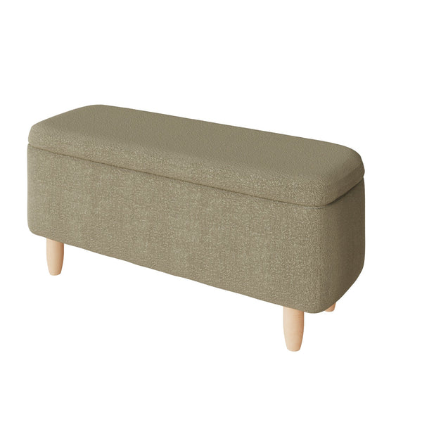 GFW Window Seat Florence Boucle Ottoman Natural Mushroom Bed Kings