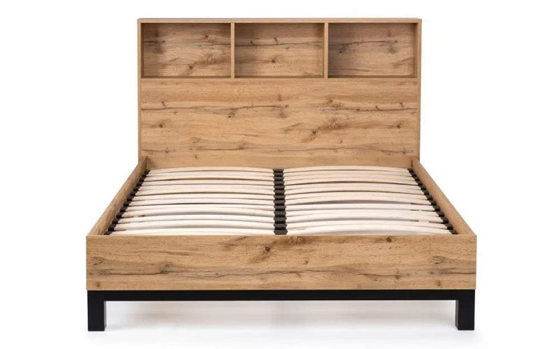 Julian Bowen Wood Bed Bali Bookcase Headboard Bed Bed Kings