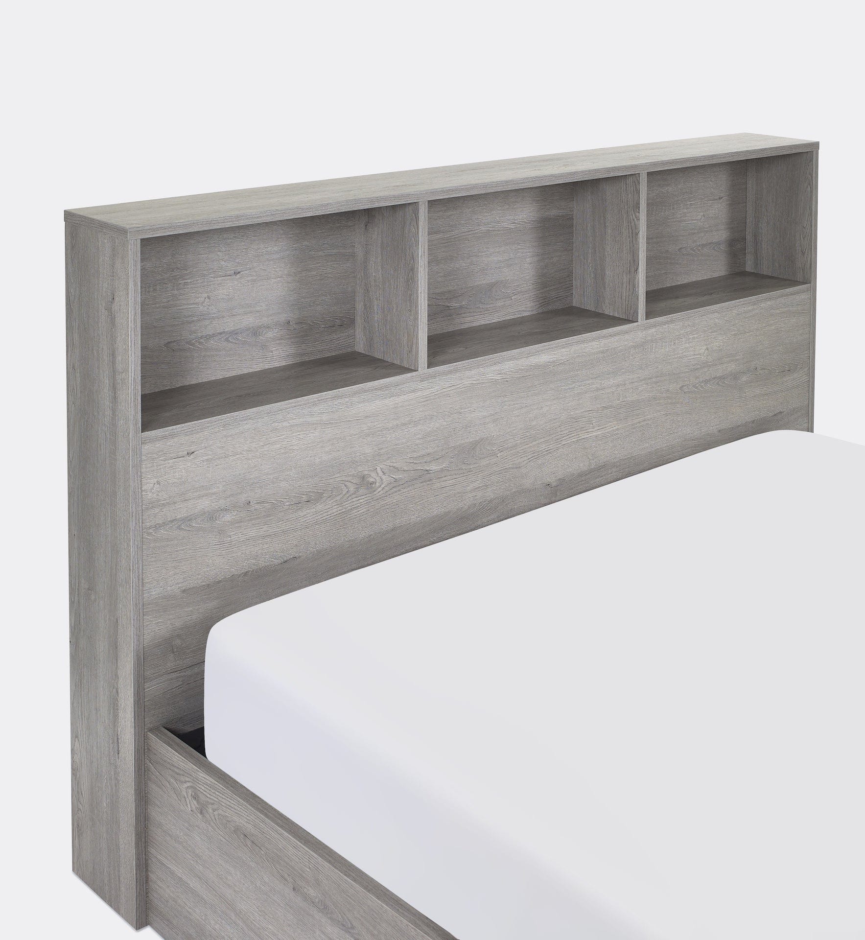 Julian Bowen Wood Bed Bali Ottoman Storage Bed - Grey Oak Bed Kings