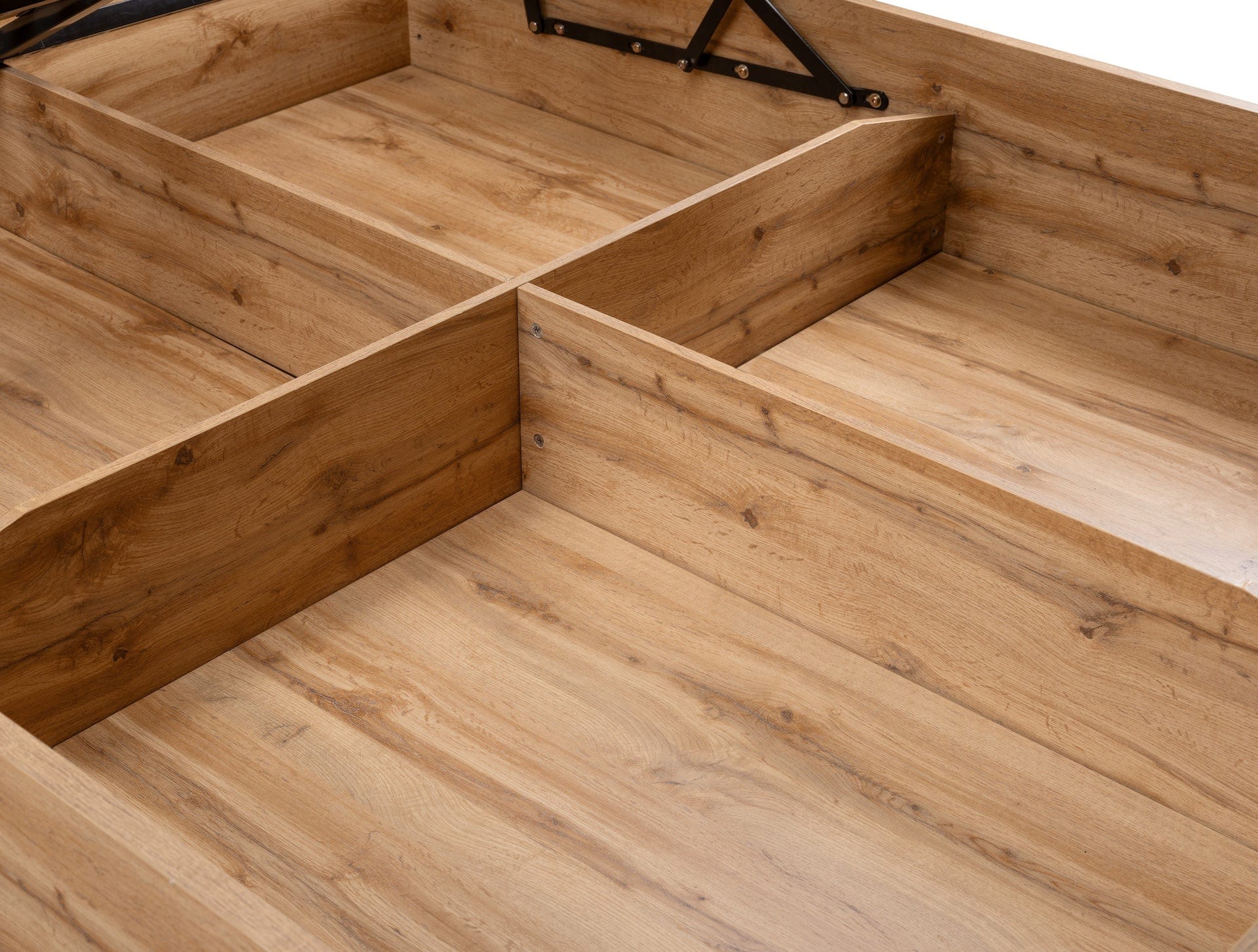 Julian Bowen Wood Bed Bali Ottoman Storage Bed - Light Oak Bed Kings