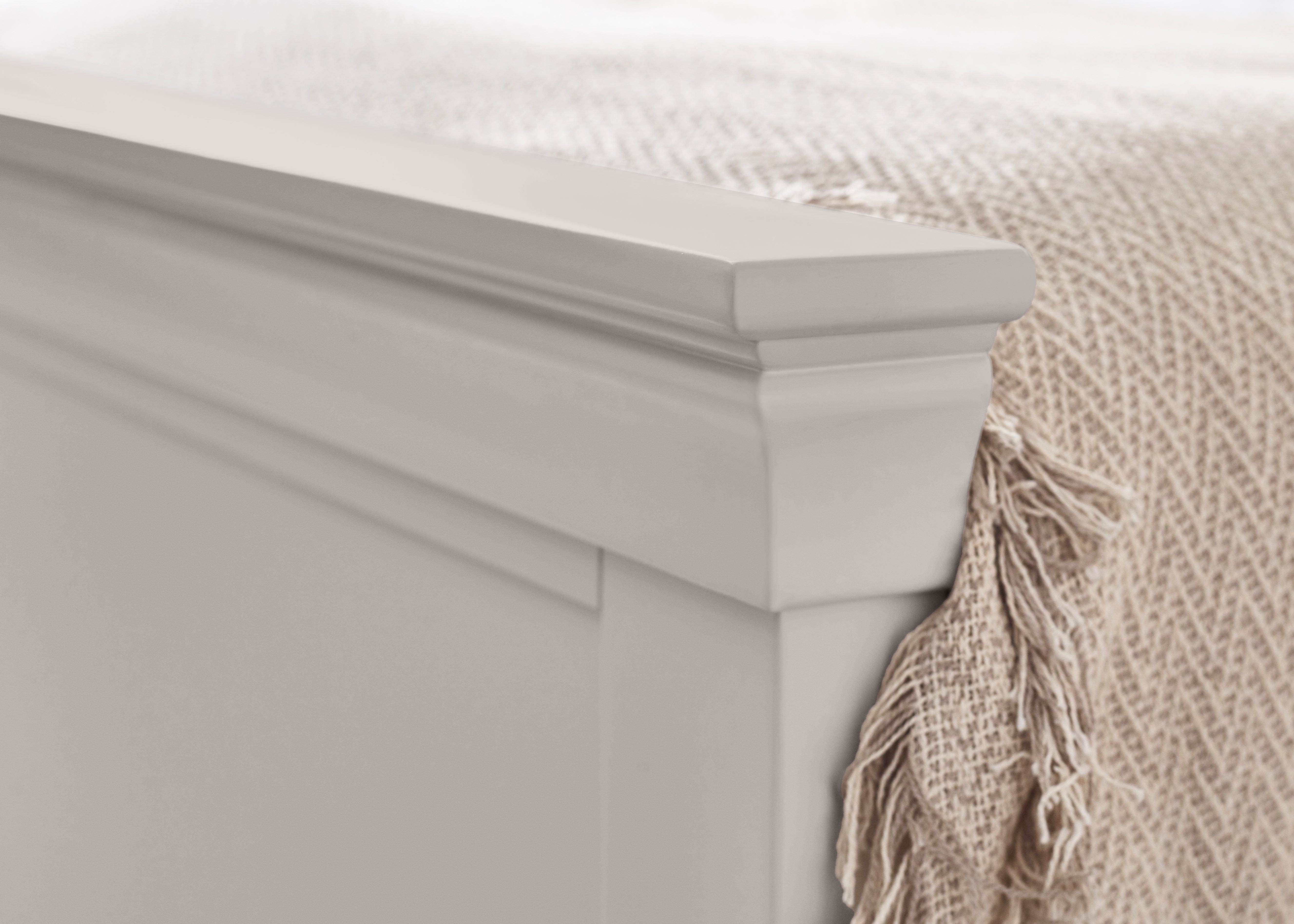 Julian Bowen Wood Bed Clermont Bed - Light Grey Bed Kings