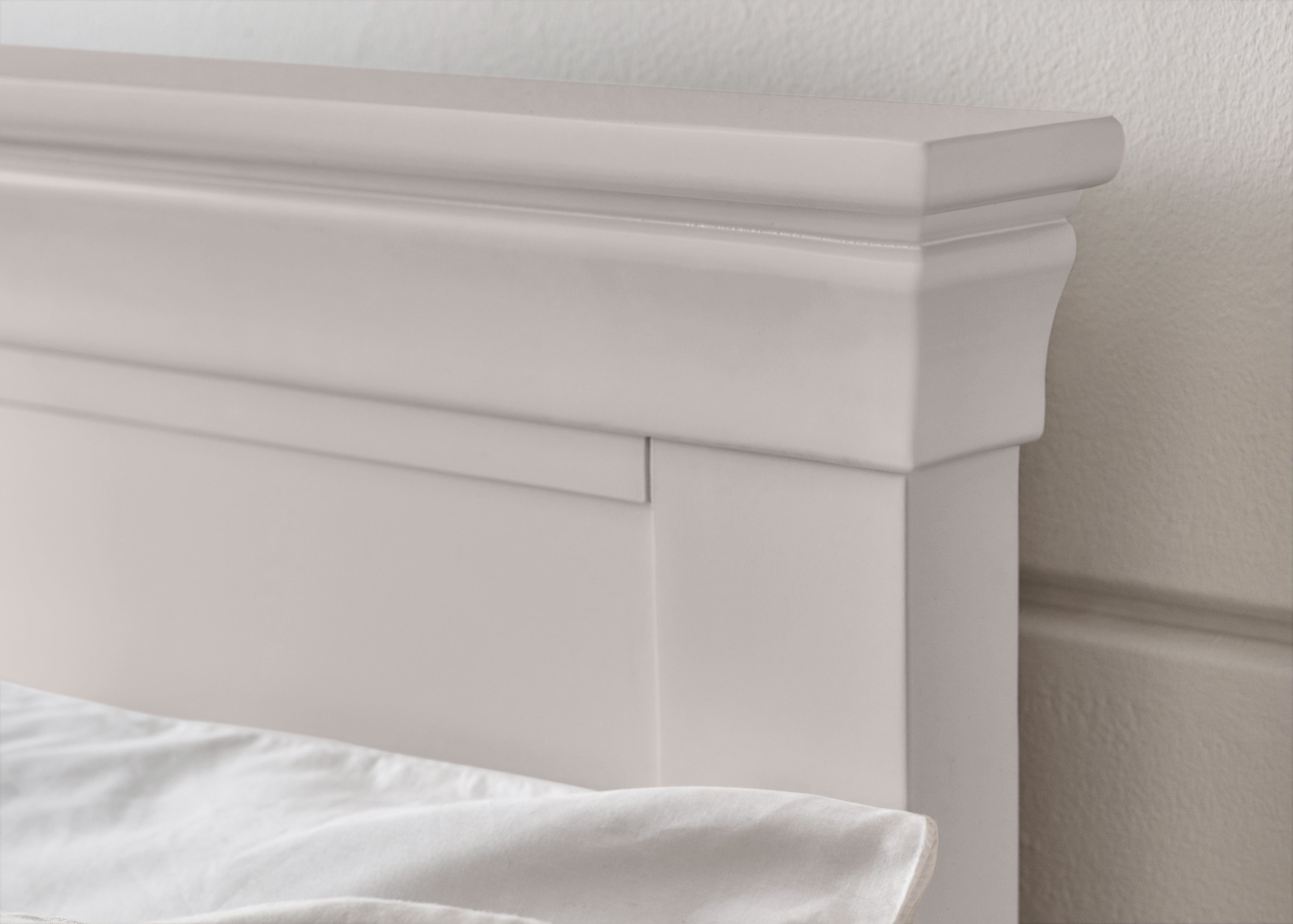 Julian Bowen Wood Bed Clermont Bed - Light Grey Bed Kings