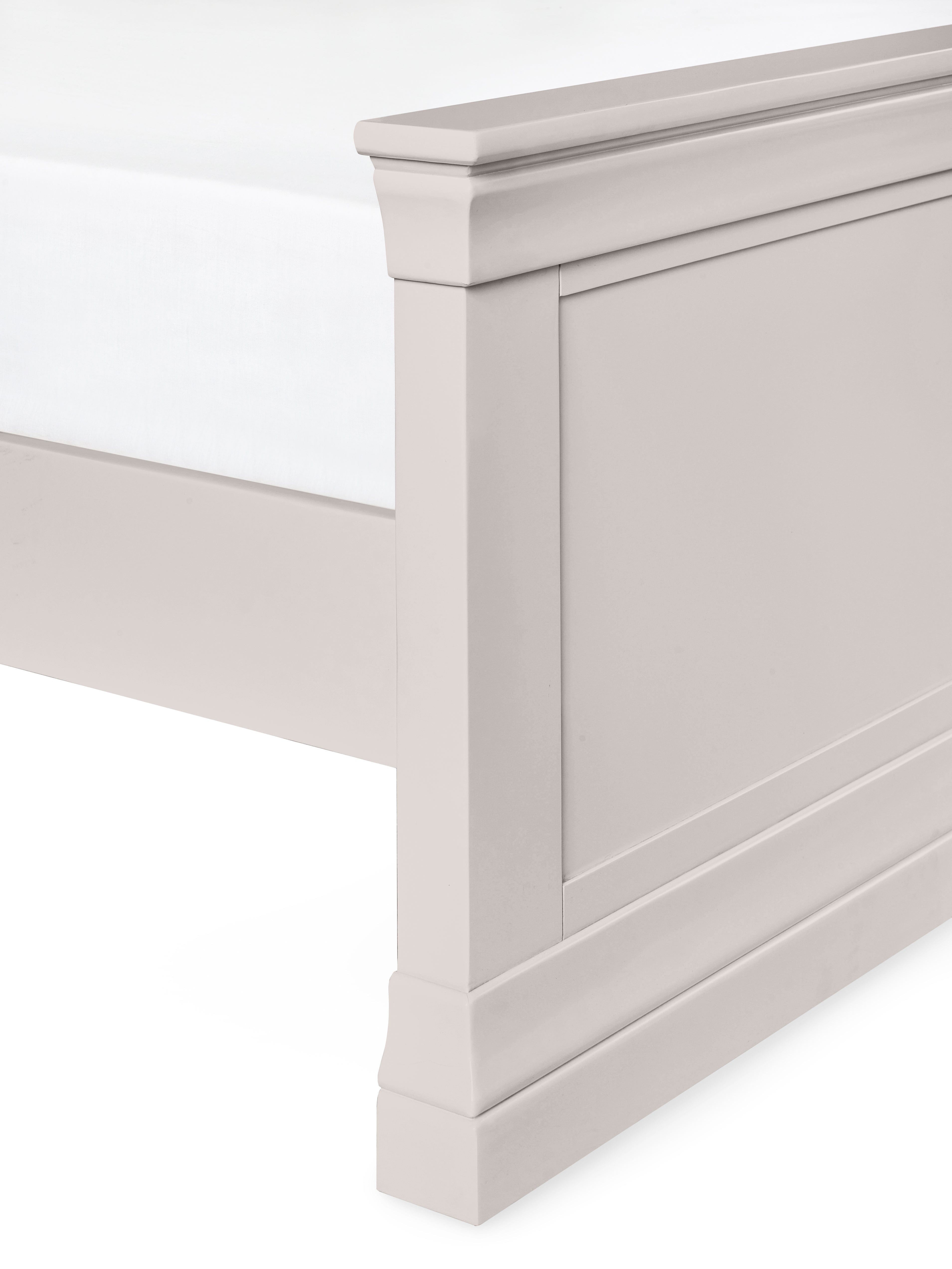 Julian Bowen Wood Bed Clermont Bed - Light Grey Bed Kings
