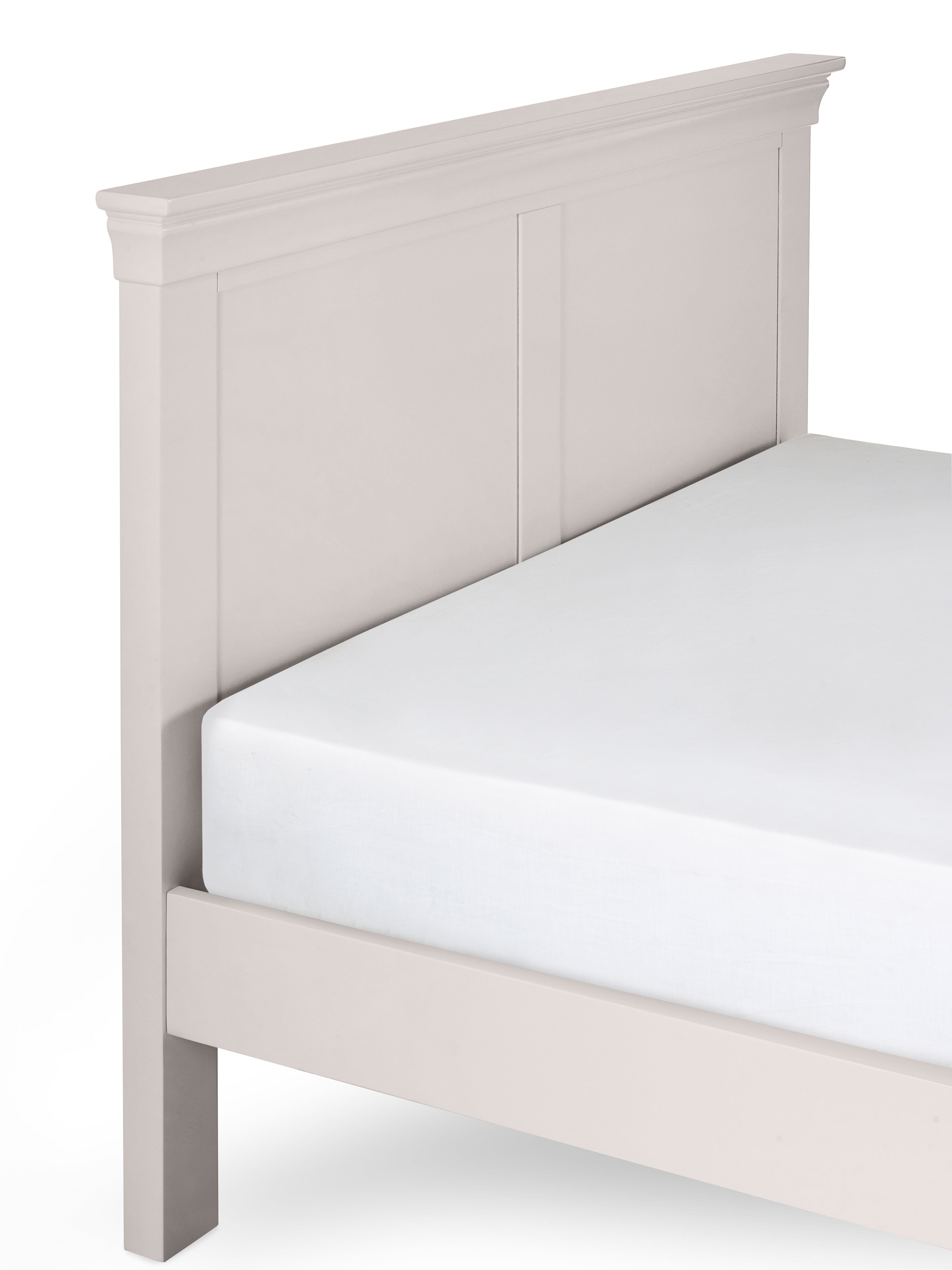Julian Bowen Wood Bed Clermont Bed - Light Grey Bed Kings