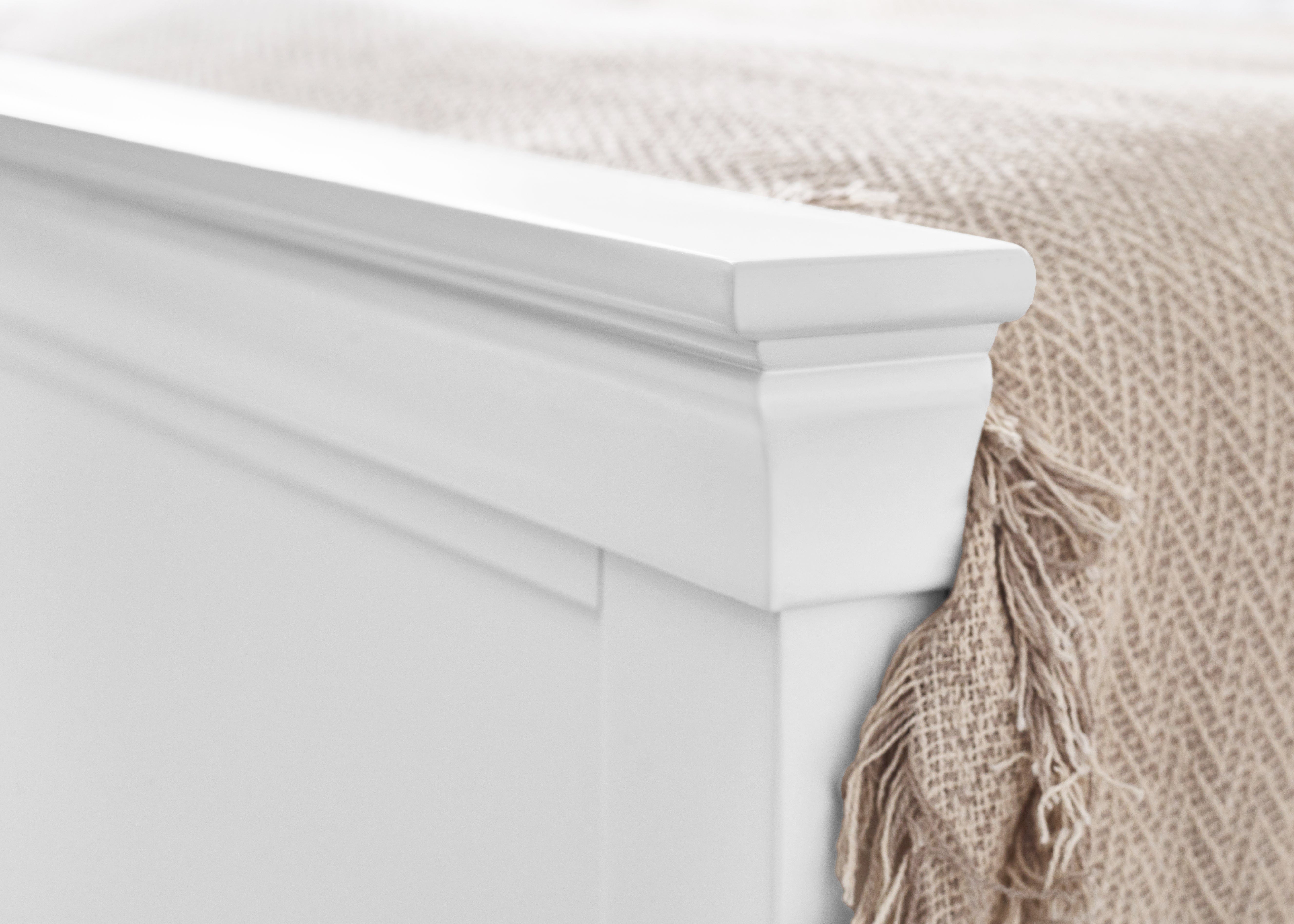 Julian Bowen Wood Bed Clermont Bed - Surf White Bed Kings