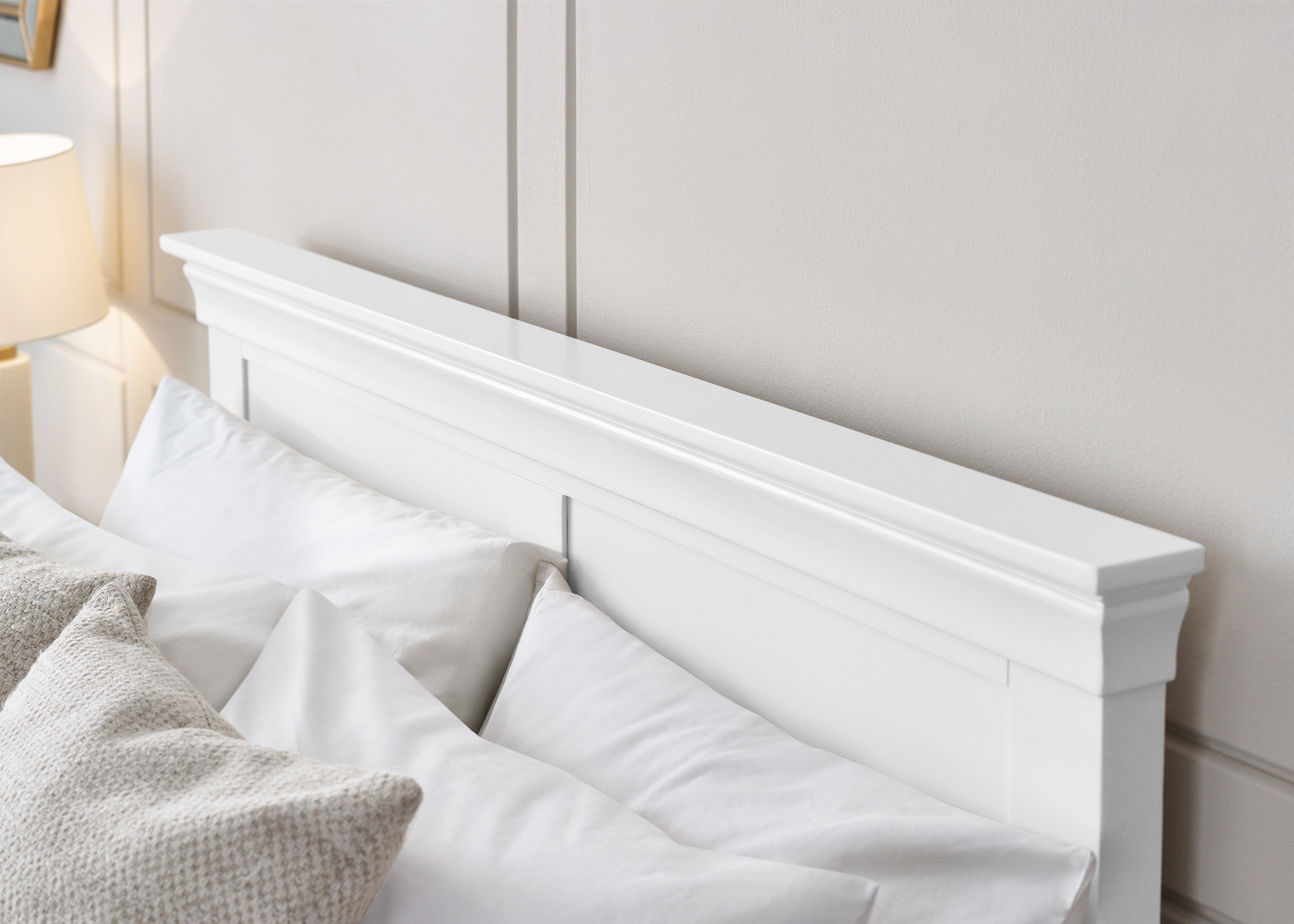 Julian Bowen Wood Bed Clermont Bed - Surf White Bed Kings