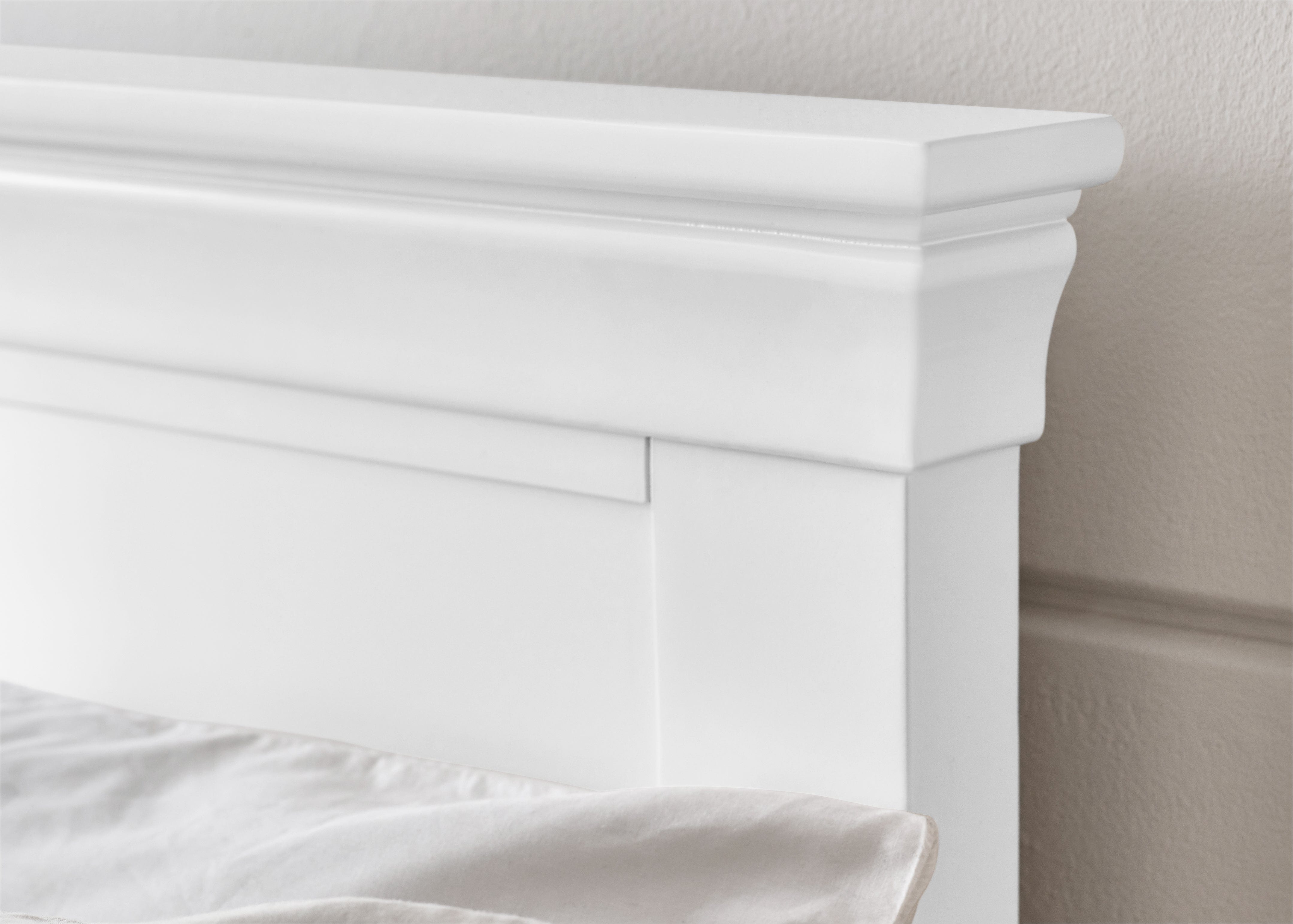 Julian Bowen Wood Bed Clermont Bed - Surf White Bed Kings