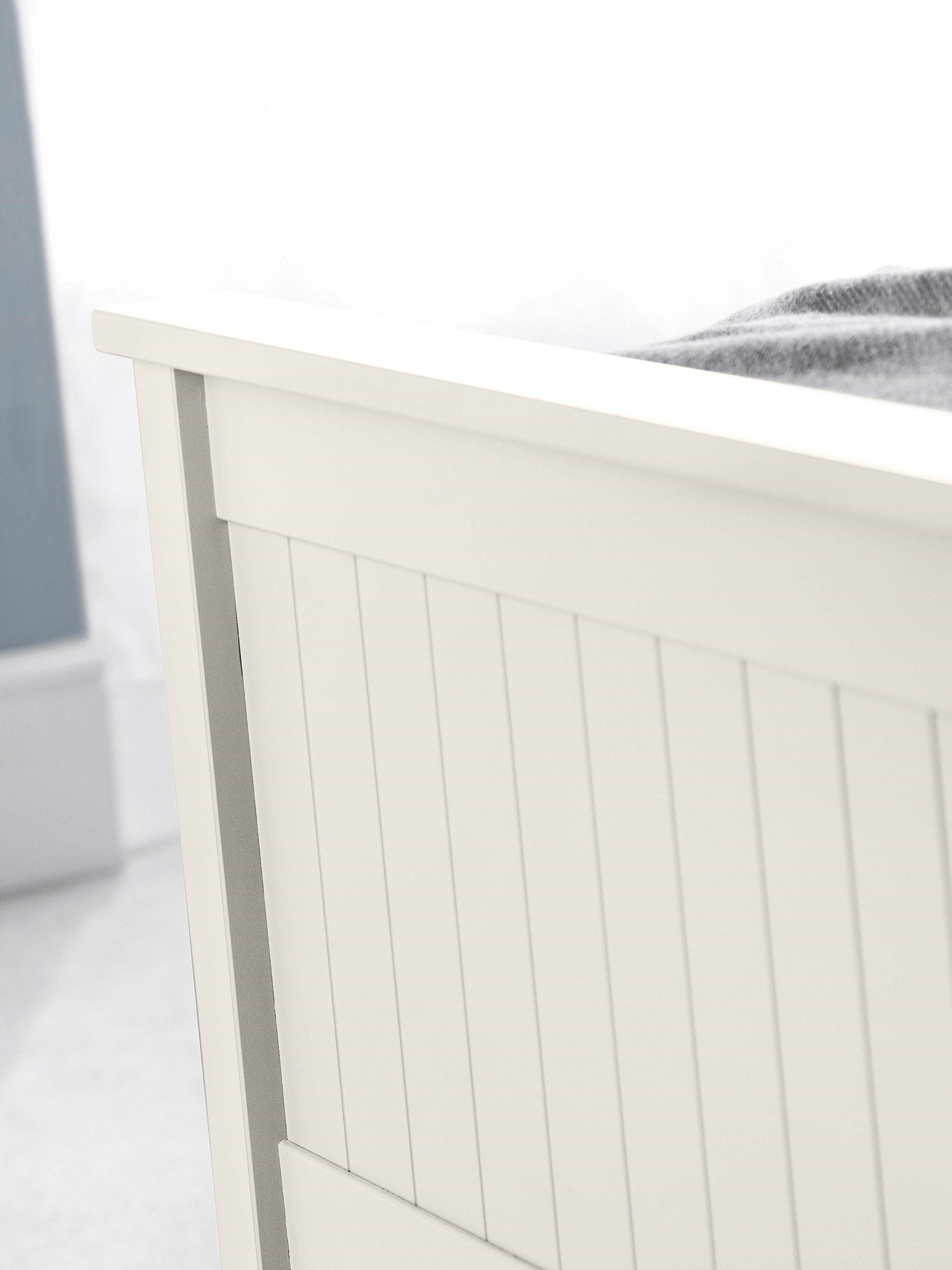 Julian Bowen Wood Bed Maine Ottoman Bed - Surf White Bed Kings