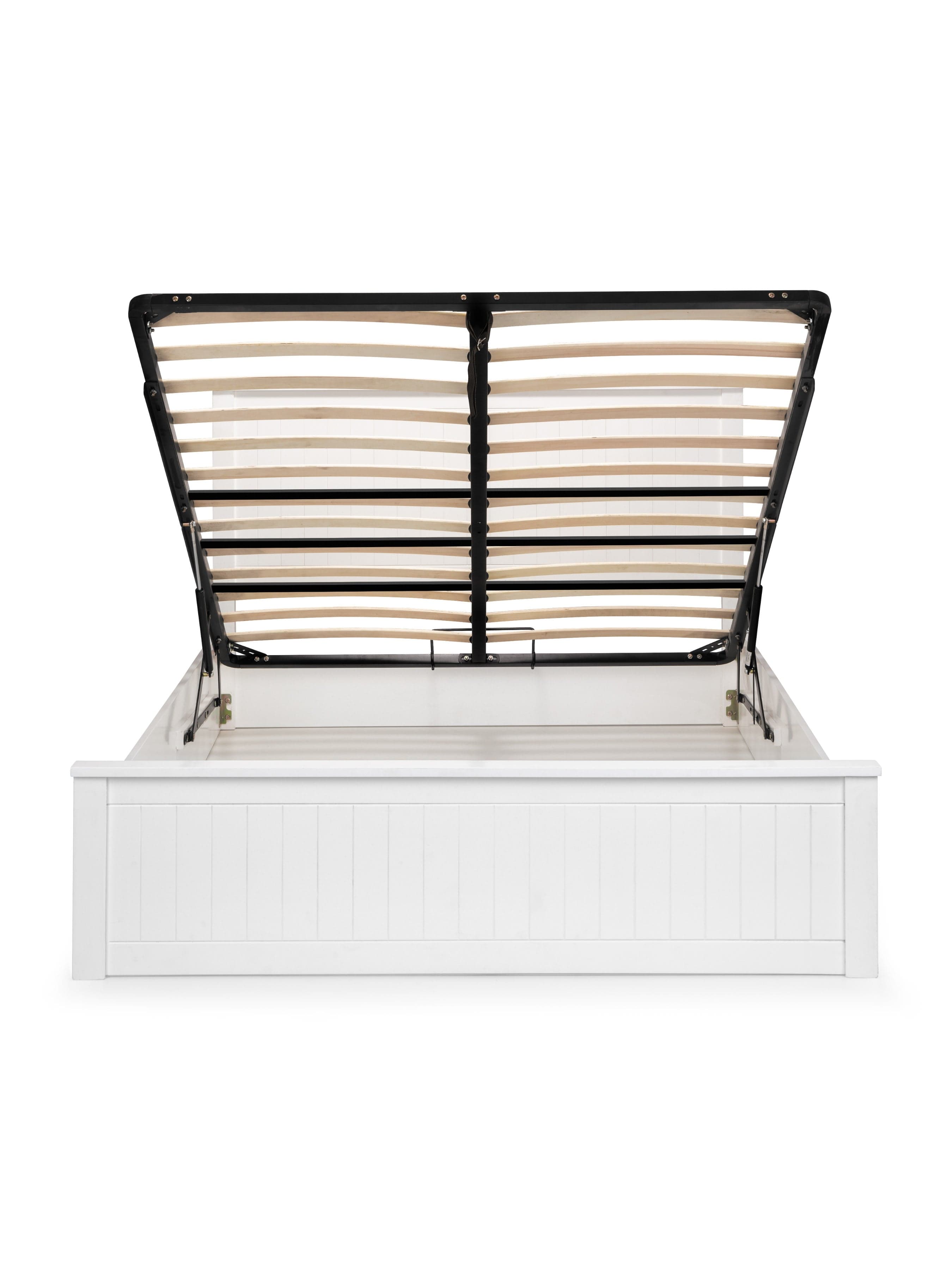 Julian Bowen Wood Bed Maine Ottoman Bed - Surf White Bed Kings