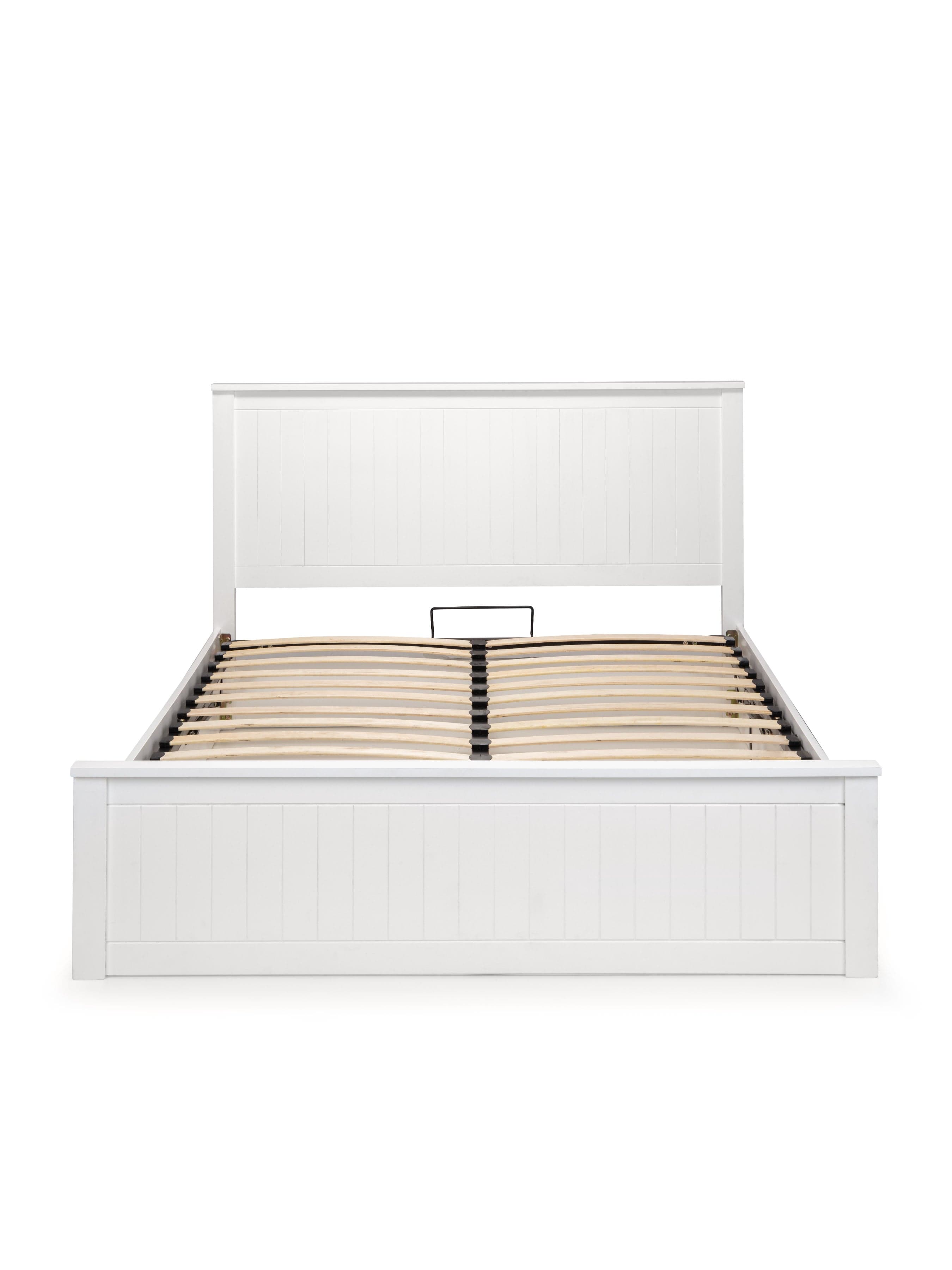 Julian Bowen Wood Bed Maine Ottoman Bed - Surf White Bed Kings