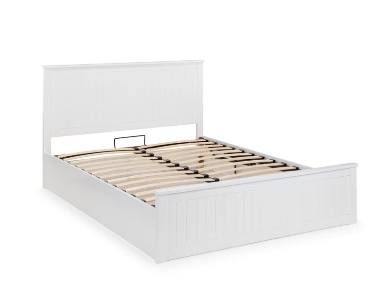 Julian Bowen Wood Bed Maine Ottoman Bed - Surf White Bed Kings