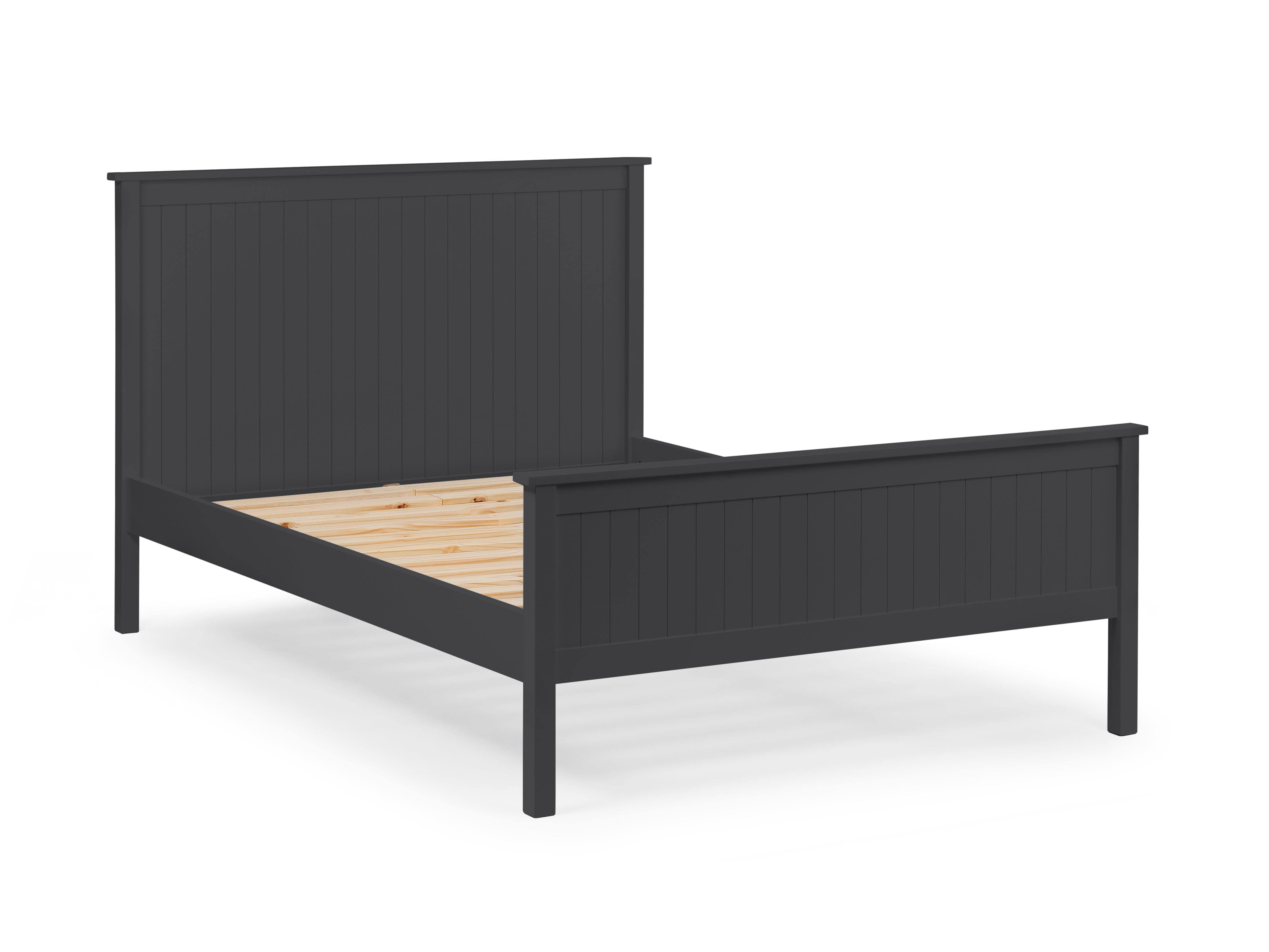 Julian Bowen Wood Bed Maine Wooden Bed - Anthracite Bed Kings