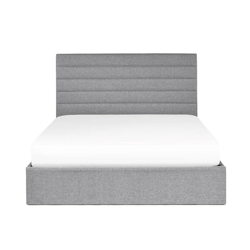 Julian Bowen Wood Bed Merida Lift Up Storage Bed - Grey Bed Kings