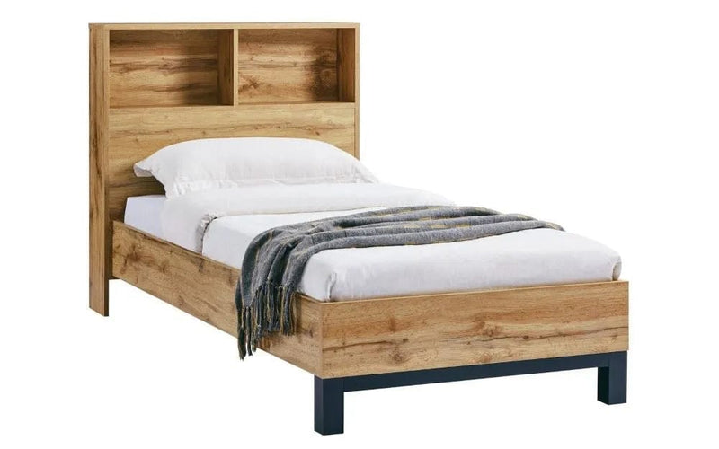Julian Bowen Wood Bed Single 90cm 3ft Bali Bookcase Headboard Bed Bed Kings