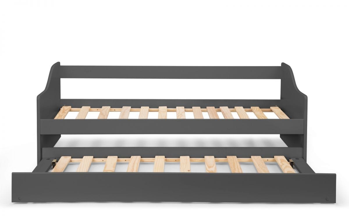 Julian Bowen Wood Bed Single 90cm 3ft Elba Day Bed - Anthracite Bed Kings