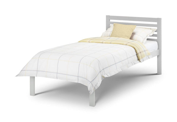 Julian Bowen Wood Bed Single 90cm 3ft Slocum Bed - Grey Bed Kings