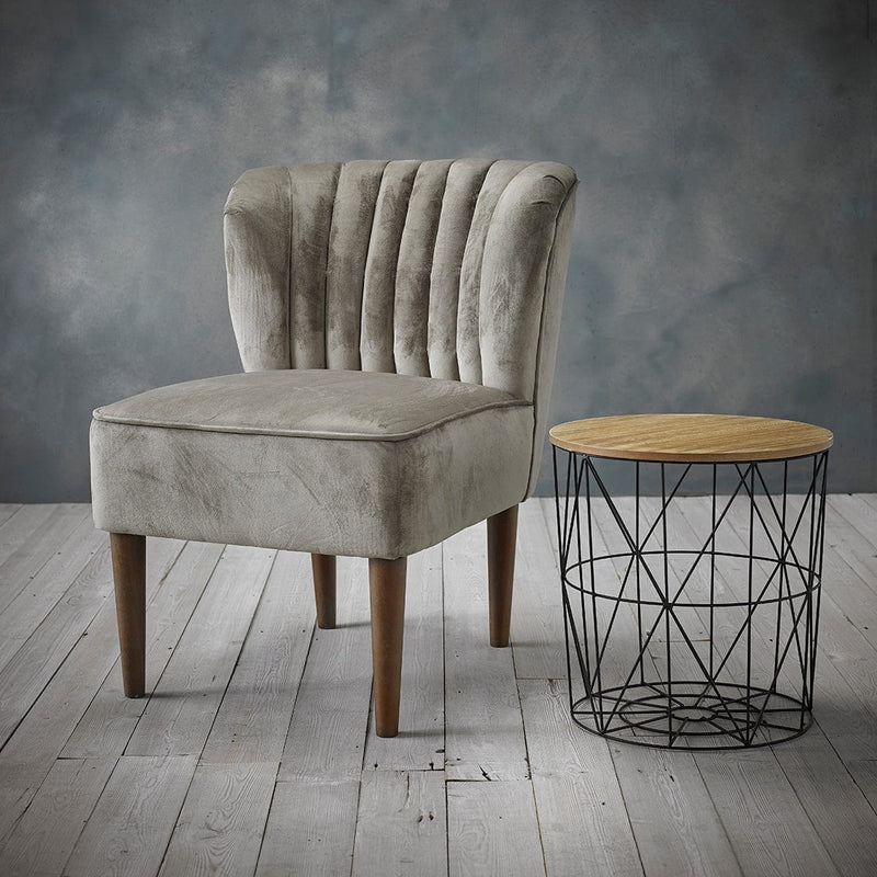 LPD Armchair Bella Chair Steel Grey Bed Kings