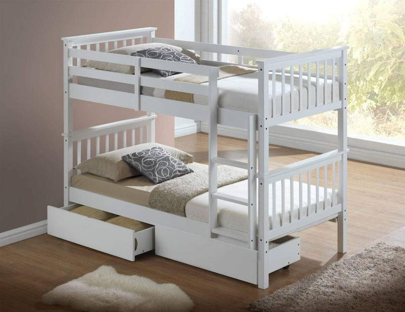 Artisan Bed Company Bunk Bed Louis 2 In 1 White Bunk Bed