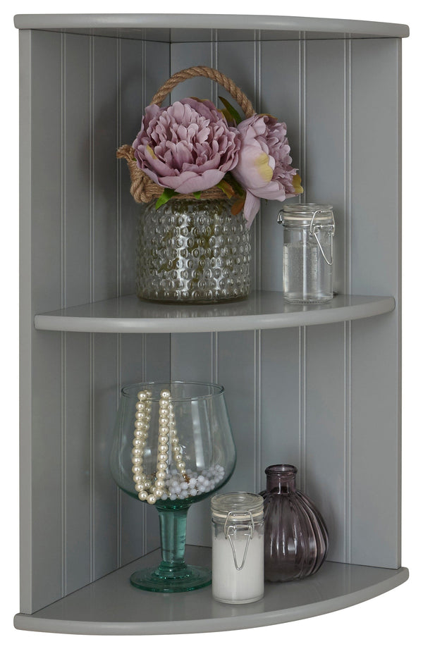 GFW Bathroom Cabinet Colonial Corner Wall Shelf Unit Grey Bed Kings
