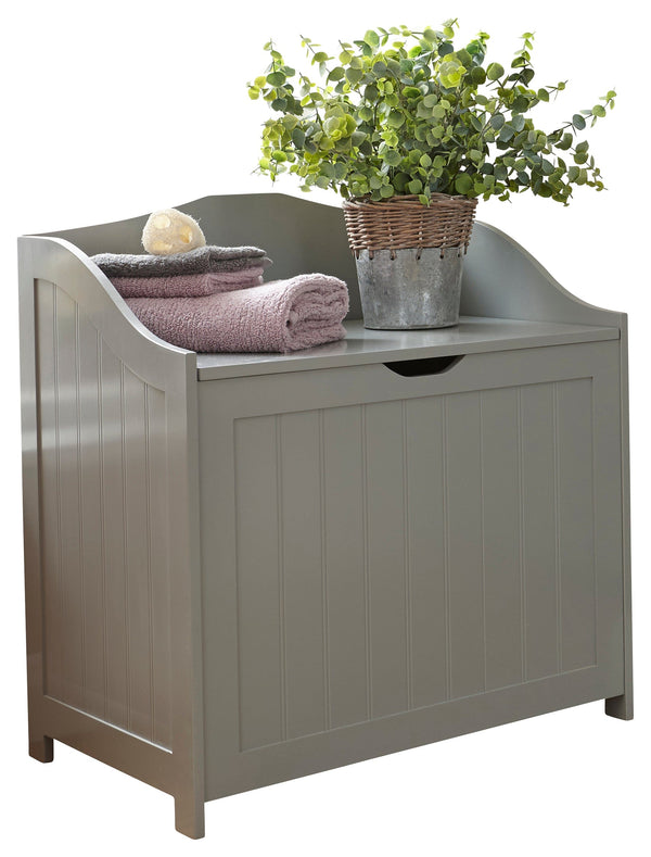GFW Bathroom Cabinet Colonial Storage Hamper Grey Bed Kings