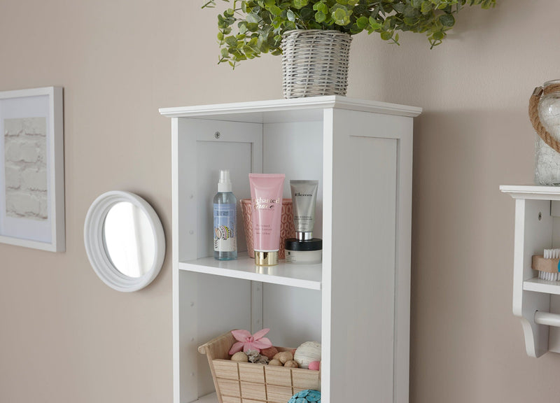 GFW Bathroom Cabinet Colonial Tall Cupboard White Bed Kings