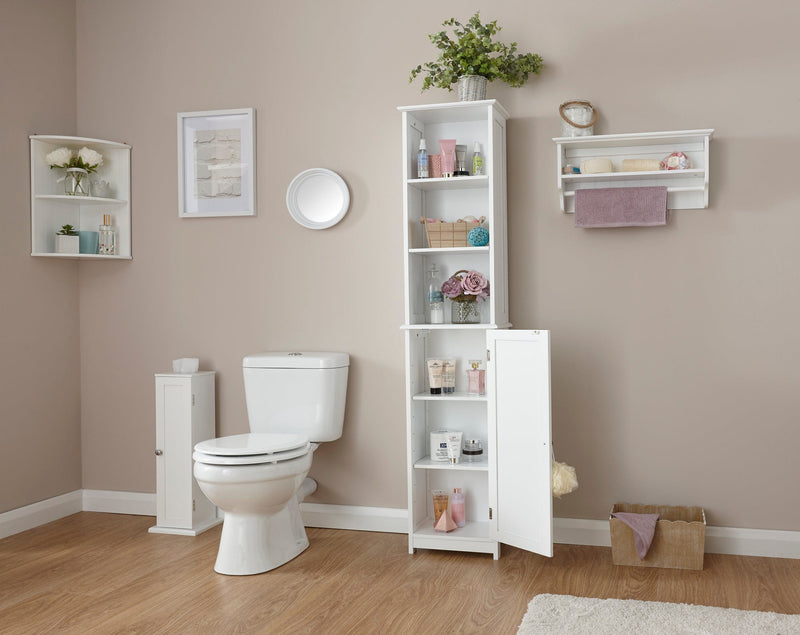 GFW Bathroom Cabinet Colonial Tall Cupboard White Bed Kings
