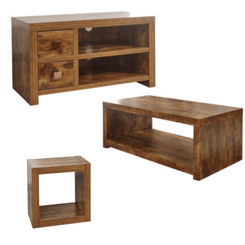 Bed Kings JAKARTA 3 PIECE SET (COFFFE + 2 DRW TV + CUBE) Bed Kings