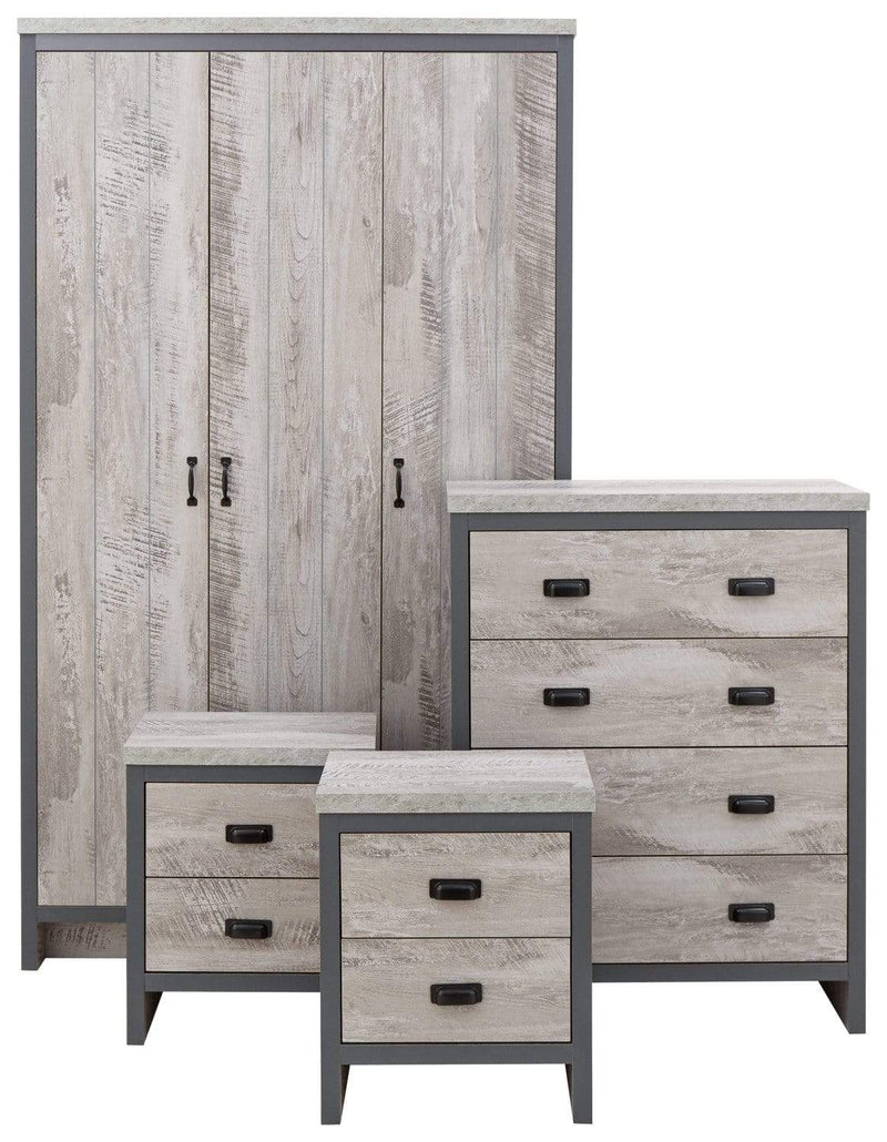 GFW Bedroom Set Boston 4 Piece Bedroom Set Grey Bed Kings