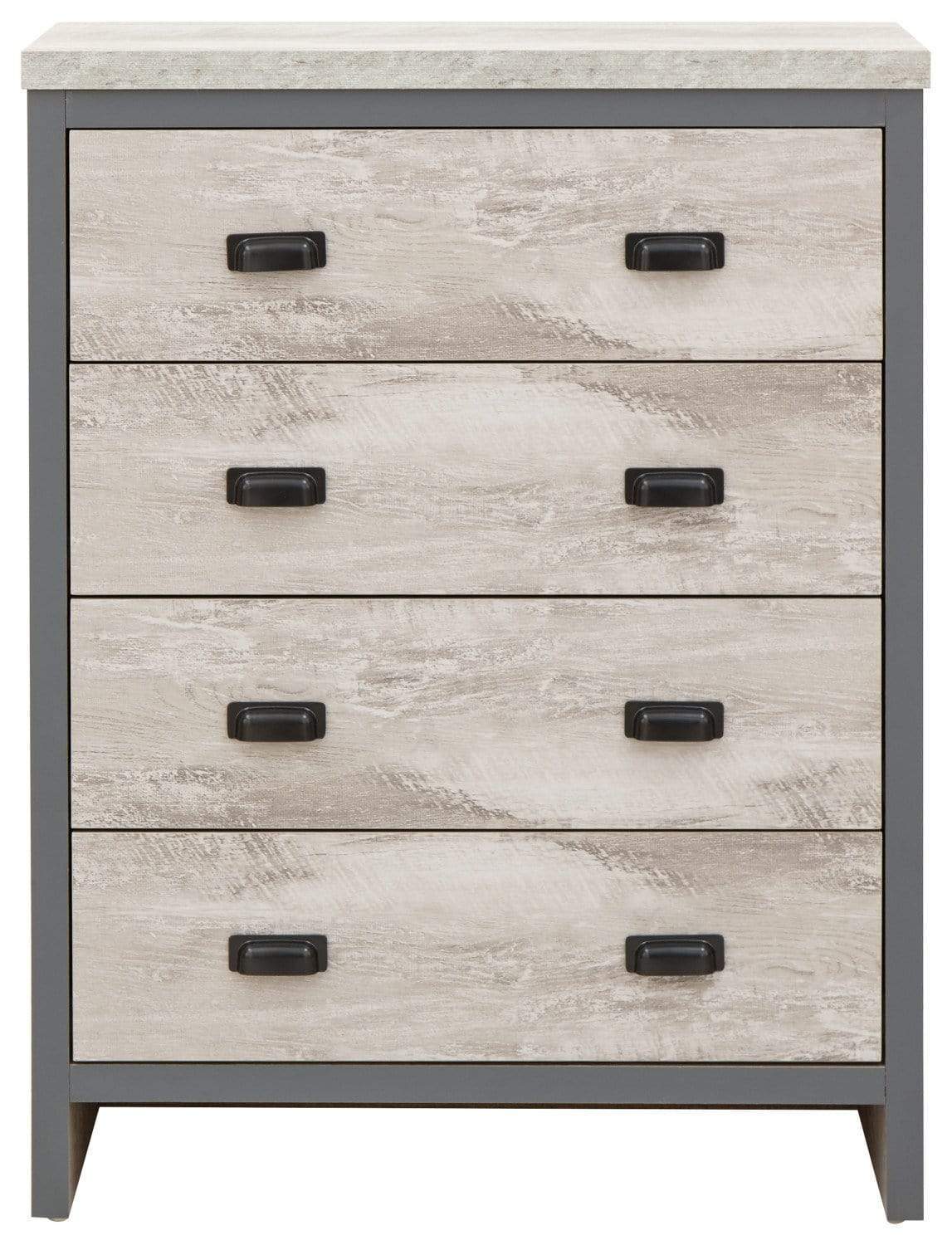 GFW Bedroom Set Boston 4 Piece Bedroom Set Grey Bed Kings
