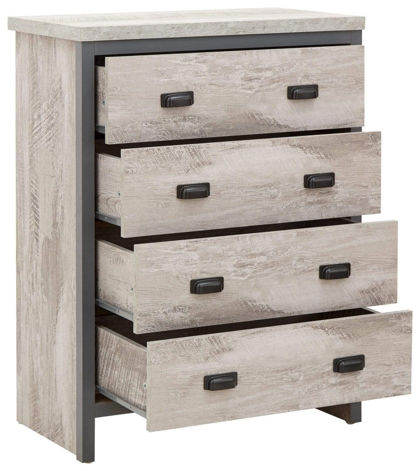 GFW Bedroom Set Boston 4 Piece Bedroom Set Grey Bed Kings