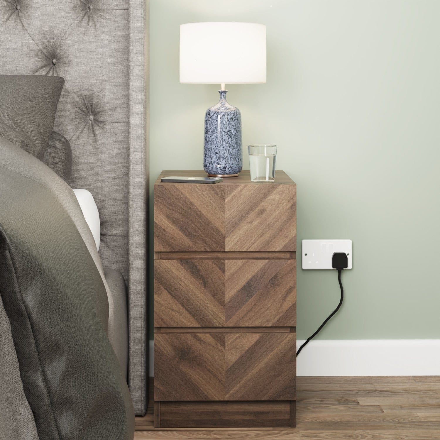GFW Bedroom Set Catania 3 Piece Bedroom Set Walnut GFW Bed Kings