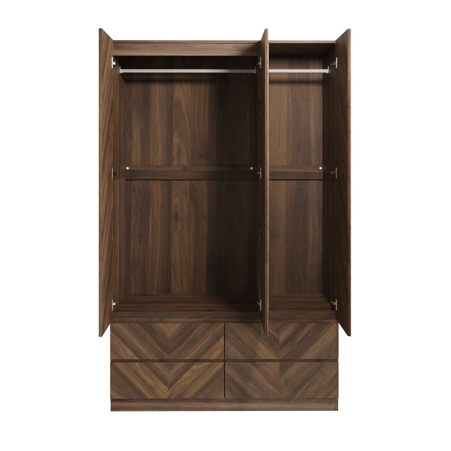 GFW Bedroom Set Catania 4 Piece Bedroom Set Walnut GFW Bed Kings