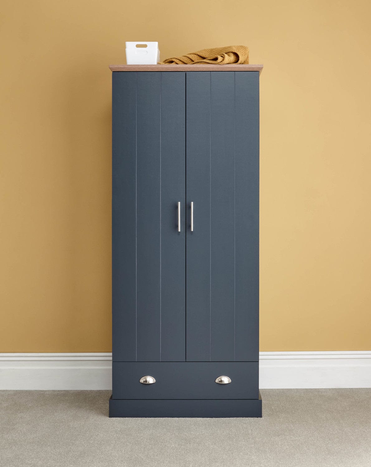 GFW Bedroom Set Kendal 3 Piece Bedroom Set - Slate Blue Bed Kings