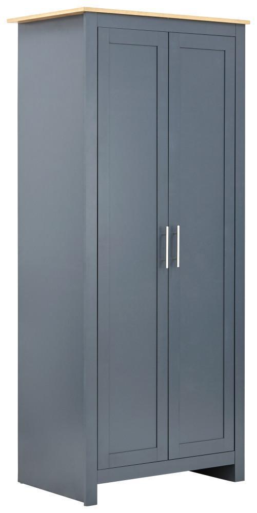 GFW Bedroom Set Lancaster 3 Piece Set Slate Blue Bed Kings