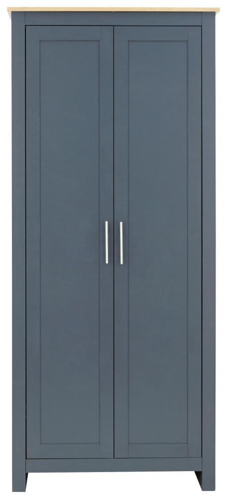 GFW Bedroom Set Lancaster 3 Piece Set Slate Blue Bed Kings