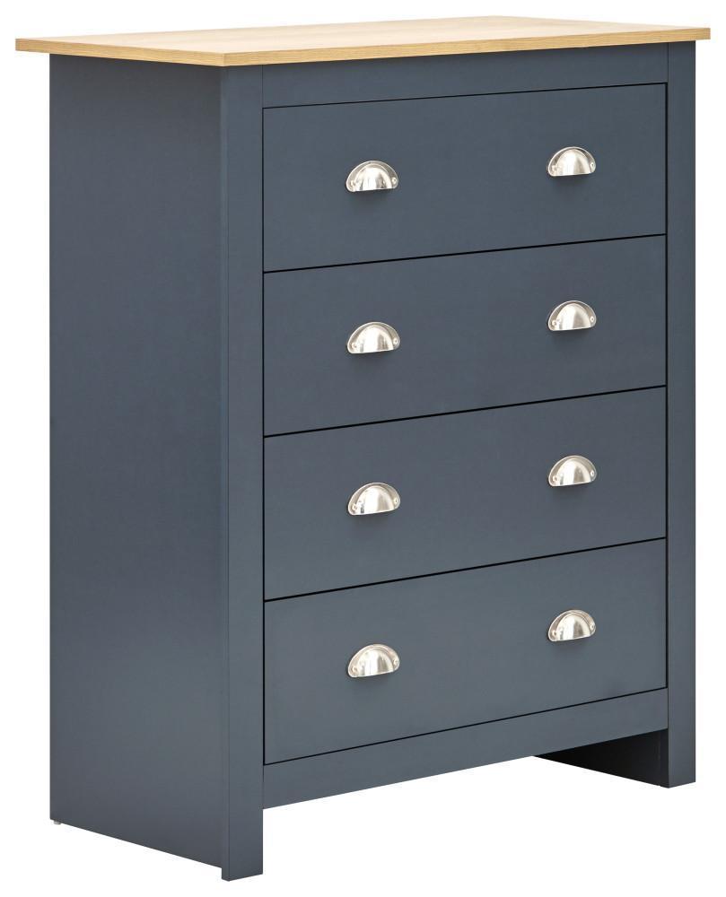 GFW Bedroom Set Lancaster 3 Piece Set Slate Blue Bed Kings