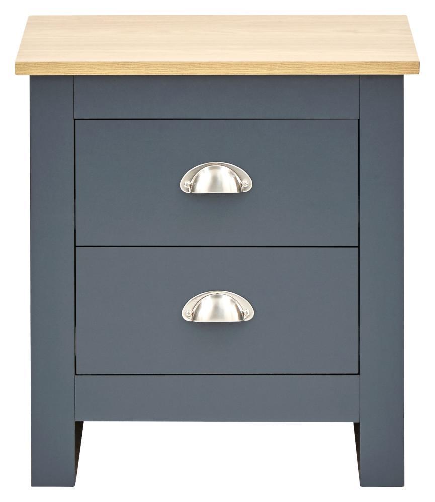 GFW Bedroom Set Lancaster 3 Piece Set Slate Blue Bed Kings