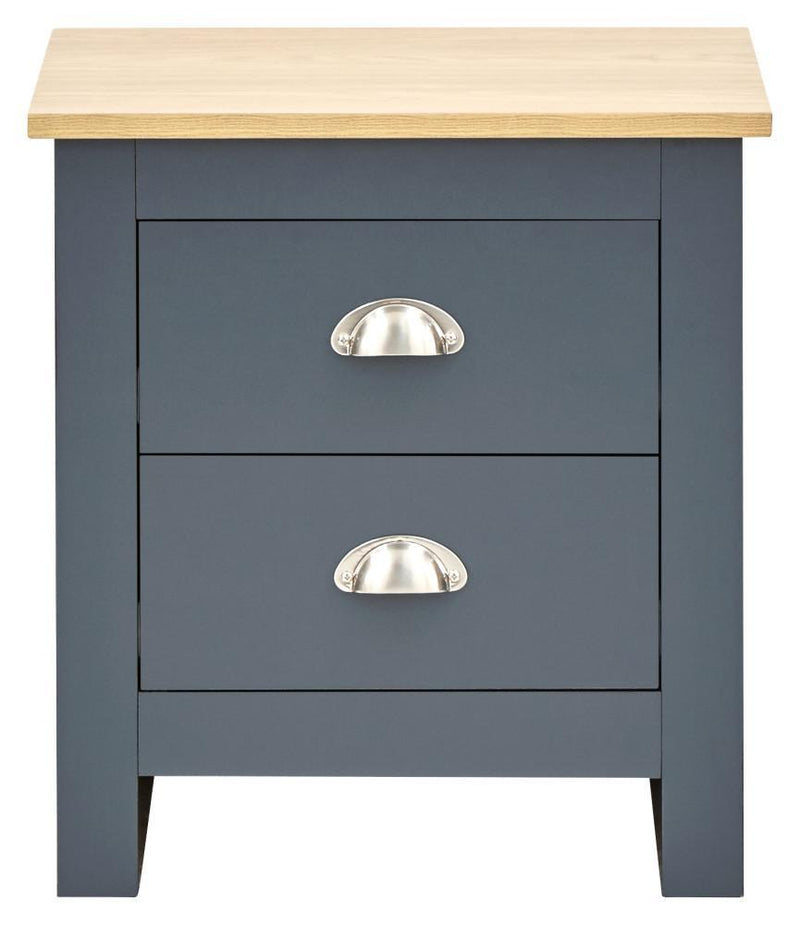 GFW Bedroom Set Lancaster 3 Piece Set Slate Blue Bed Kings