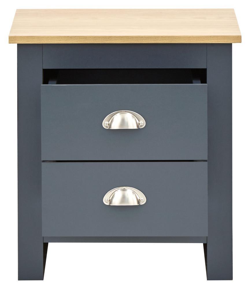 GFW Bedroom Set Lancaster 3 Piece Set Slate Blue Bed Kings
