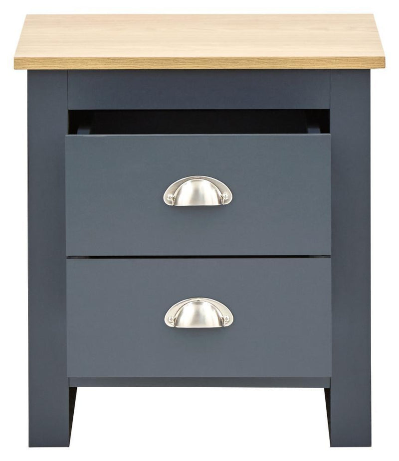 GFW Bedroom Set Lancaster 3 Piece Set Slate Blue Bed Kings
