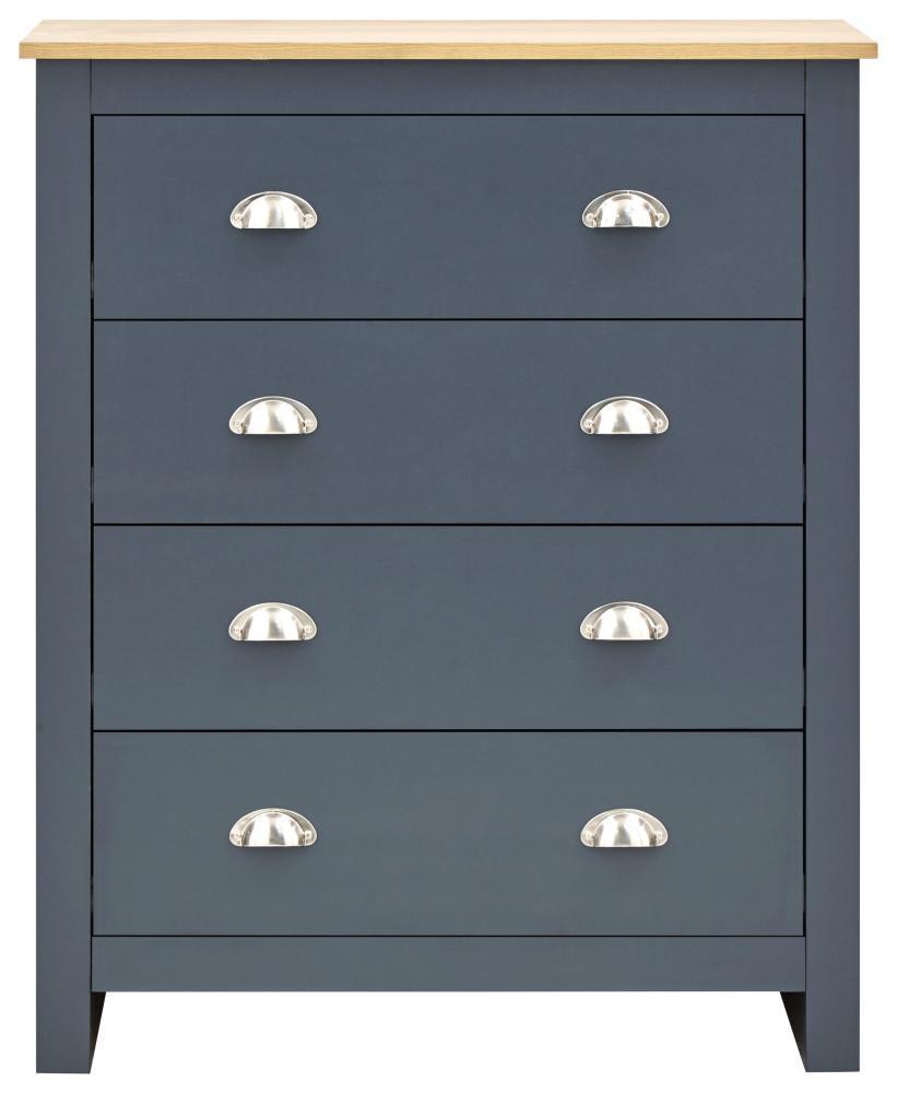 GFW Bedroom Set Lancaster 3 Piece Set Slate Blue Bed Kings