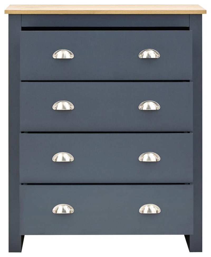 GFW Bedroom Set Lancaster 3 Piece Set Slate Blue Bed Kings