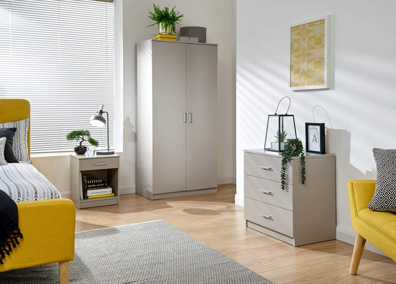GFW Bedroom Set Panama 3Pce Set Grey Bed Kings