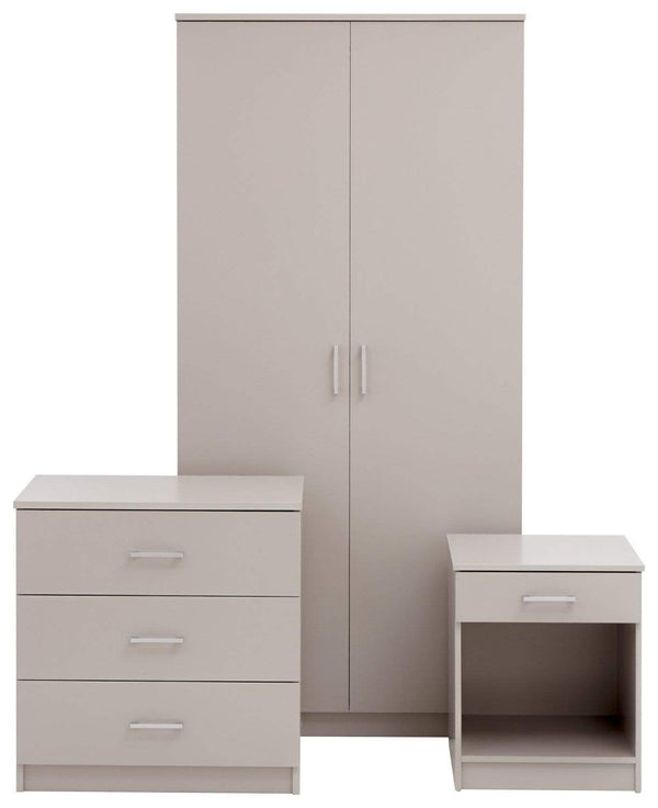 GFW Bedroom Set Panama 3Pce Set Grey Bed Kings