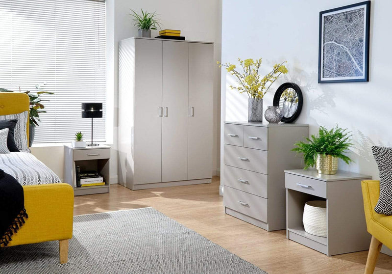 GFW Bedroom Set Panama 4Pce Set Grey Bed Kings